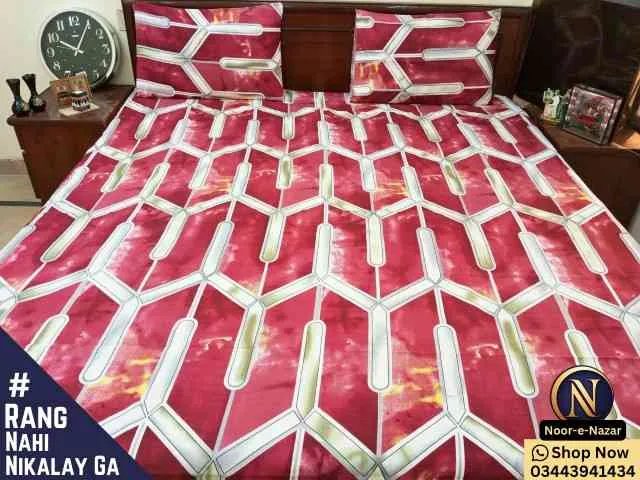 Buy Cotton Satin Bed Sheets Online in Pakistan | D45