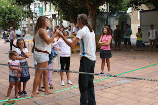 Funambulismo en las fiestas de El Regato