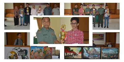 Muhammad Ali Nurza Siswa SMAN 3 Padang Raih Juara 1 Lomba Lukis Korem 032/Wbr