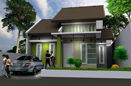 Desain rumah minimalis modern 1 lantai type 45