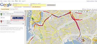 Google Maps directions plus traffic times