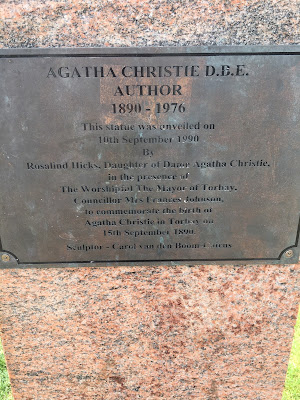Agatha Christie bust plaque