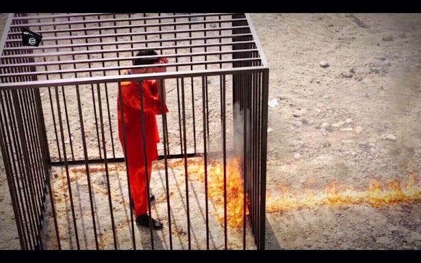 FOTO - FOTO ISIS MEMBAKAR HIDUP-HIDUP TENTARA YORDANIA