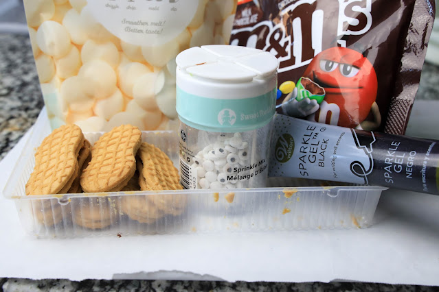 recipe ingredients in their packages on a counter.