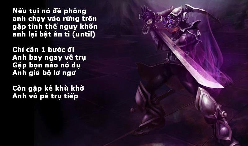 Ảnh Thơ chế hay về Master Yi LOL