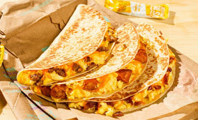 Taco Bell Toasted Breakfast Tacos.