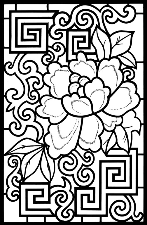 CHINESE / CHINA BARBIE COLORING PAGES title=