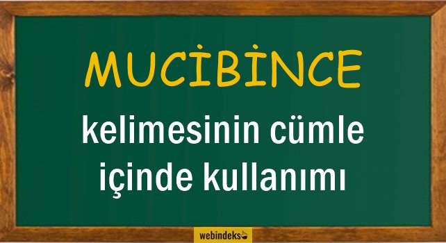 Mucibince İle İlgili Cümleler, Kısa Cümle İçinde Kullanımı