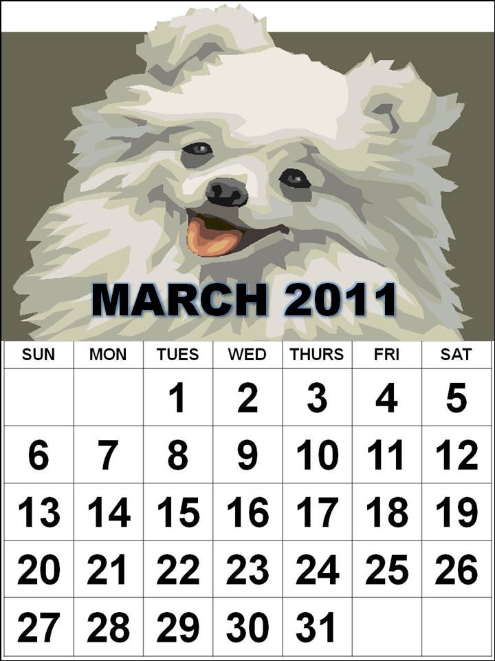 calendar march 2011 print. kids Calendar March 2011: