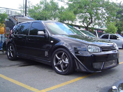 Carros Tuning Golf tunado Bel ssimo golf preto tunado Ficou muito lindo