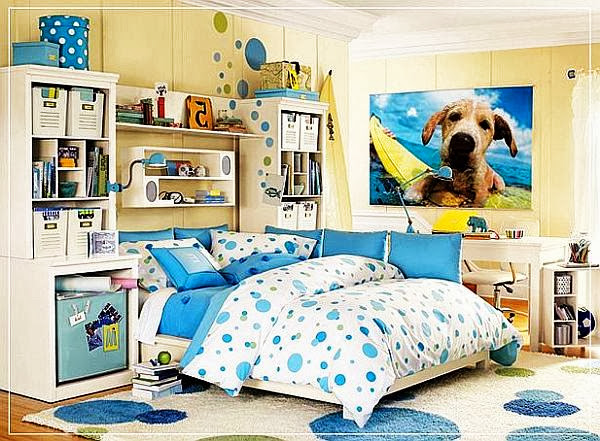 Blue inspired girls room