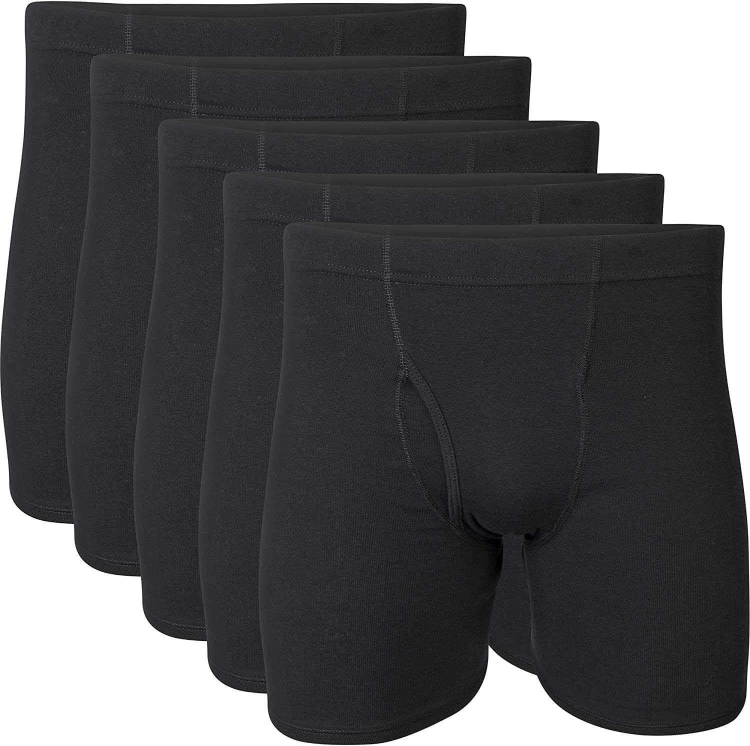 Gildan Men's Underwear Covered Waistband Boxer Briefs, Multipack - bano ...