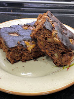 Receta de brownie de chocolate y nueces.