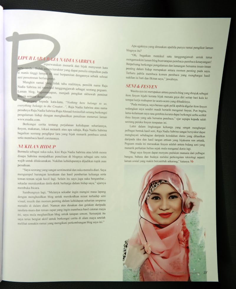 On the Cover of Hijabista Magazine (October) : Video 
