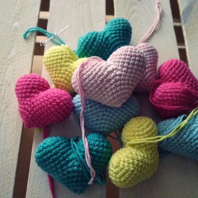 Crochet hearts - Ofuniowo Handmade