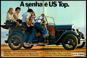 propaganda jeans US Top - 1978; moda anos 70; propaganda anos 70; história da década de 70; reclames anos 70; brazil in the 70s; Oswaldo Hernandez 