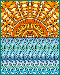 Ocean coloring page- blank available