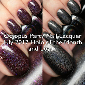 Octopus Party Nail Lacquer July 2017 Holo of the Month and Logan
