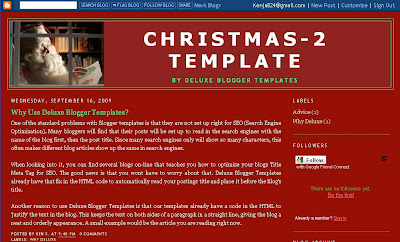 Two Column Layout from Deluxe Blogger Template