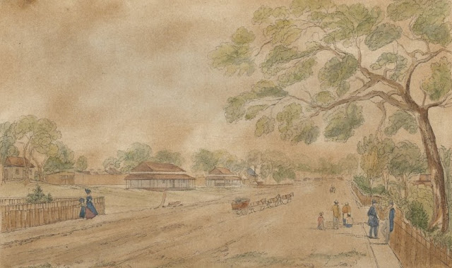 Sketch in the town of Perth, Western Australia 1839