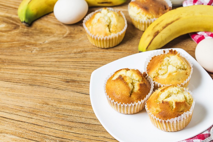 Receta de Muffins de Avena, Platano y Manzana