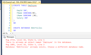 Create and Drop SQL Server Table