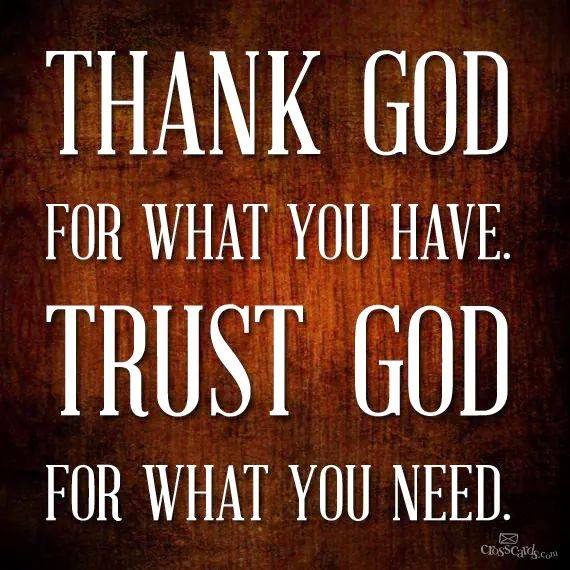 Thank and Trust God