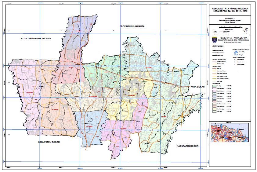 Peta Zonasi Kota Depok - Nusagates