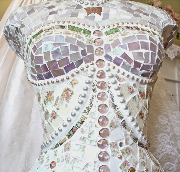 The Polka Dot Closet Making A Broken  China  Mosaic Dress  Form