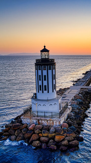 Beautiful Landscape, Lighthouse, Sunset, Sea