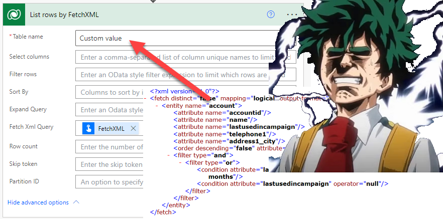 Dynamically List Rows From Any Dataverse Table with FetchXML in Power Automate