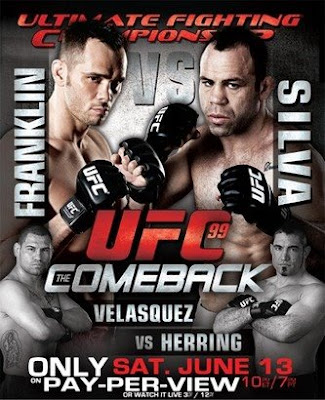 Watch UFC 99 online: See Franklin vs Silva, Velasquez vs kongo, plus many more exciting matches.