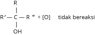 alkohol tersier tidak dapat dioksidasi