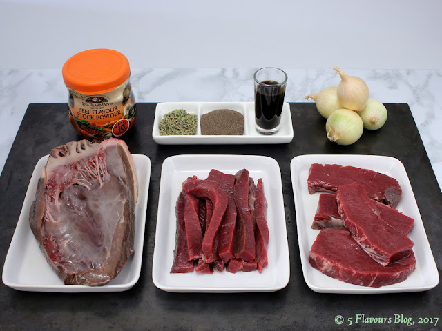 Beef Heart in Brown Onion Gravy Ingredients