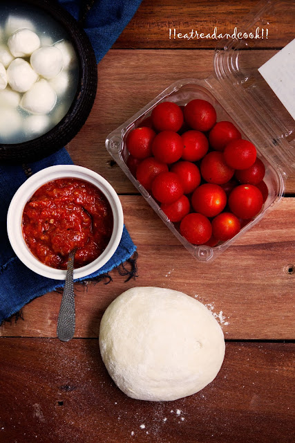 how to make Cherry Tomato Pizza Margherita recipe and preparation