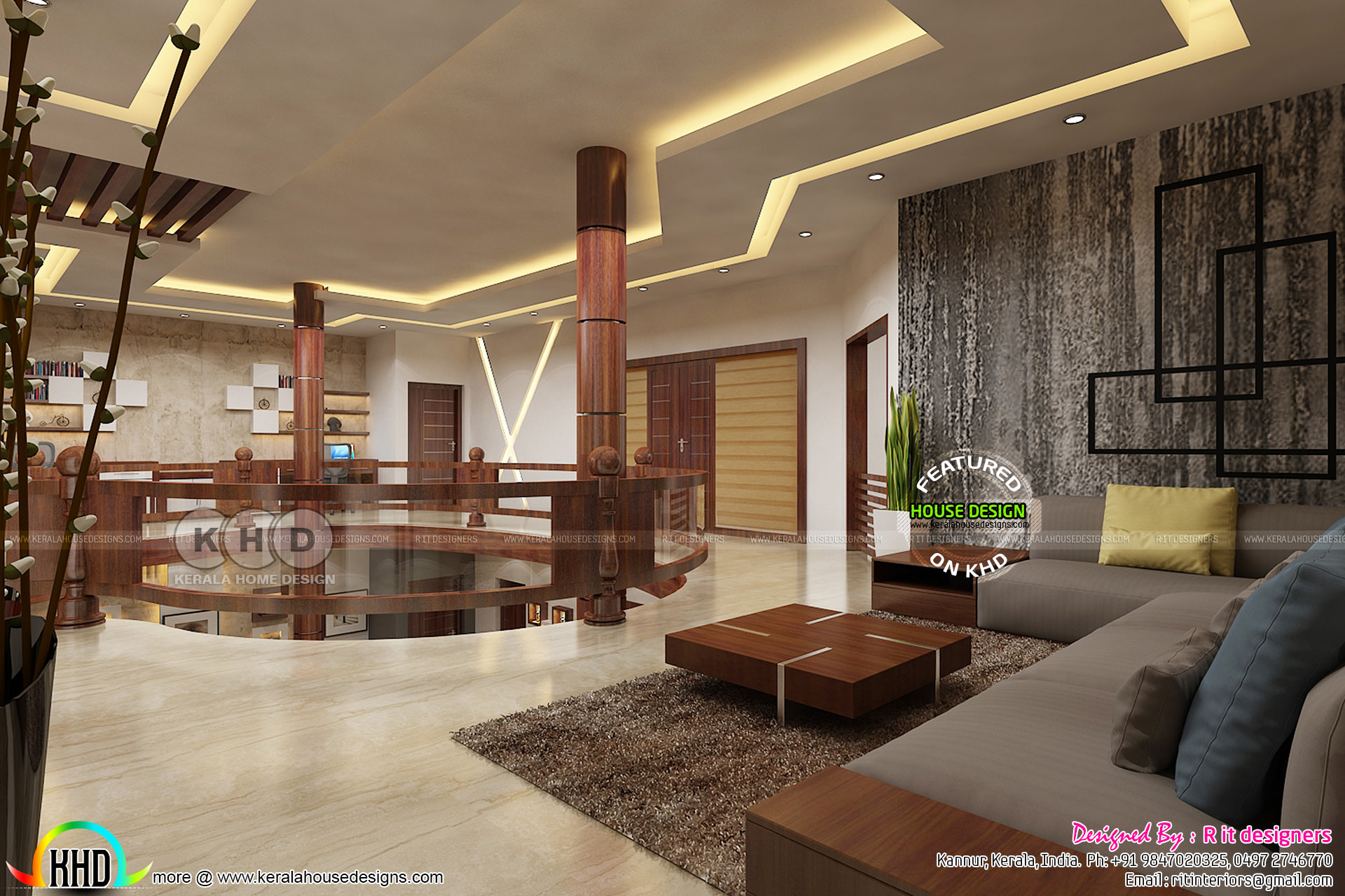 Upper floor interior designs by Rit interiors - Kerala ...