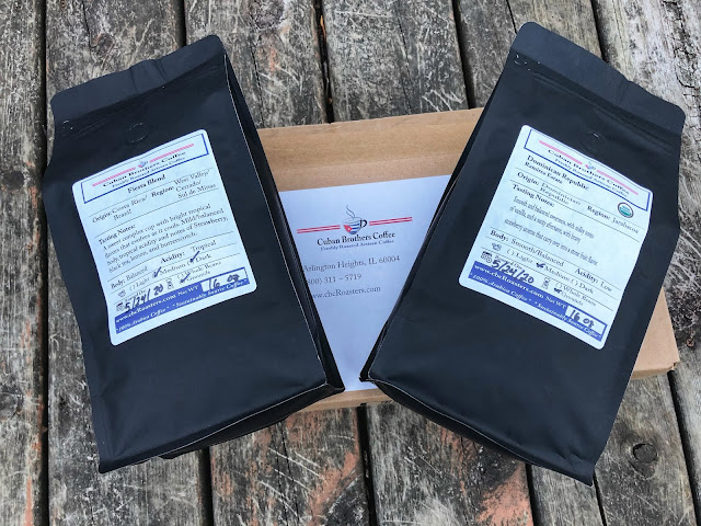 The best kind of package one can receive --- fresh roasts from Cuban Brothers Coffee Roasters!