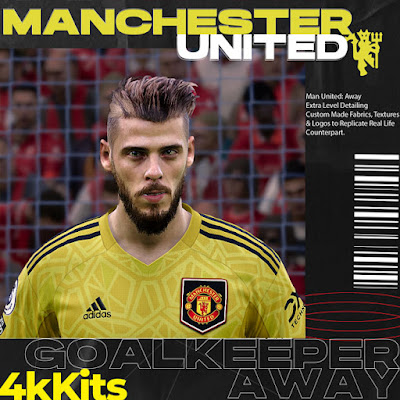 4K Kits - Manchester United GK Away 2022-2023 For eFootball PES 2021