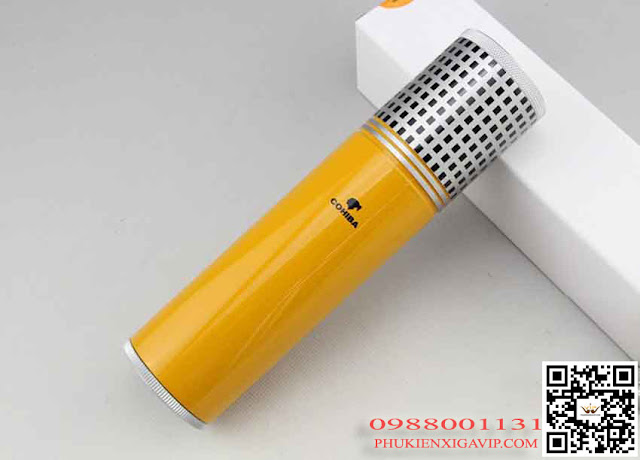 Ống đựng kèm chức năng bảo quản xì gà 3 điếu Cohiba HB030, giá tốt Ong-dung-xi-ga-cohiba-hb-030-sang-trong