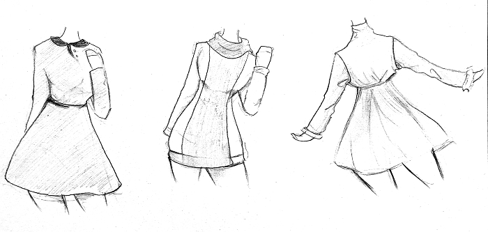 Menggambar baju manga cewek musim dingin female MAYAGAMI