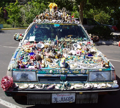 The Vehicle of Enlightenment art car in the day time by Susan Jette