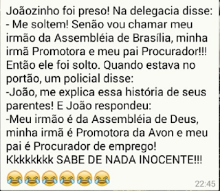 Meme Joãozinho preso