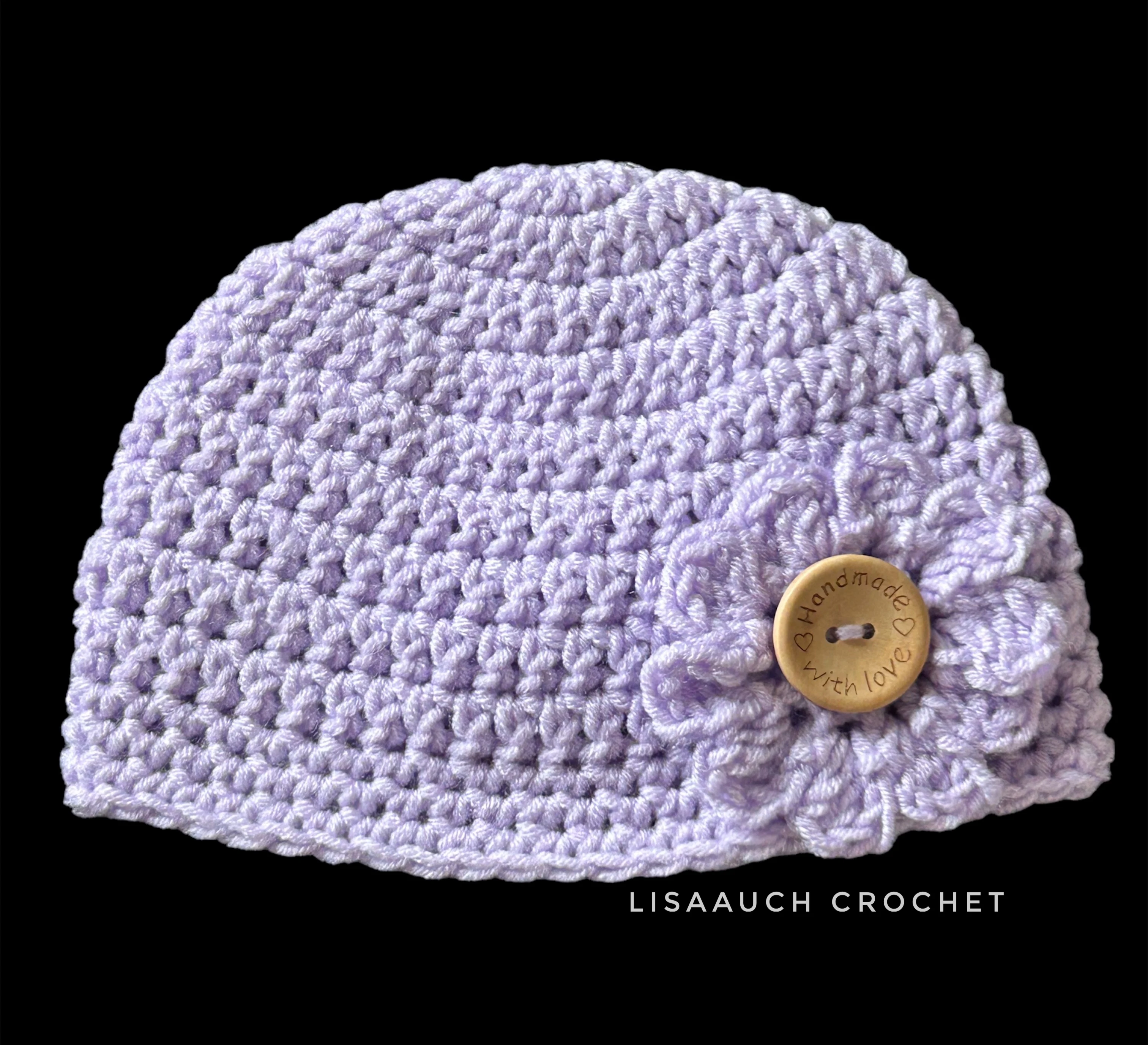Baby hat crochet pattern 0-3 months
