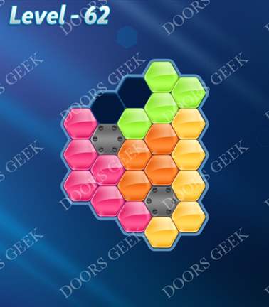 Block! Hexa Puzzle [5 Mania] Level 62 Solution, Cheats, Walkthrough for android, iphone, ipad, ipod