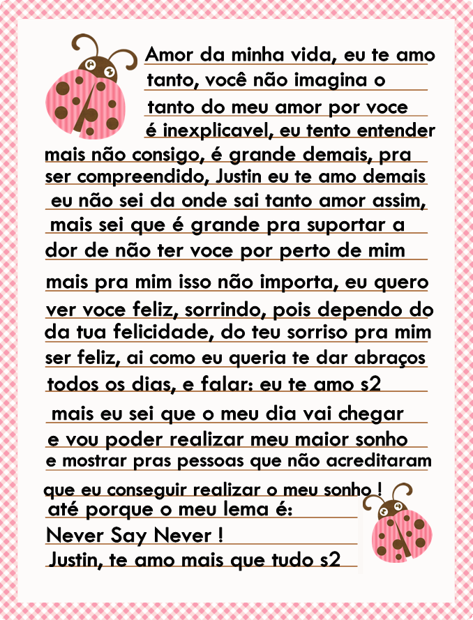 Motivações de Cada Dia ;*: Que Declaração de amor Linda