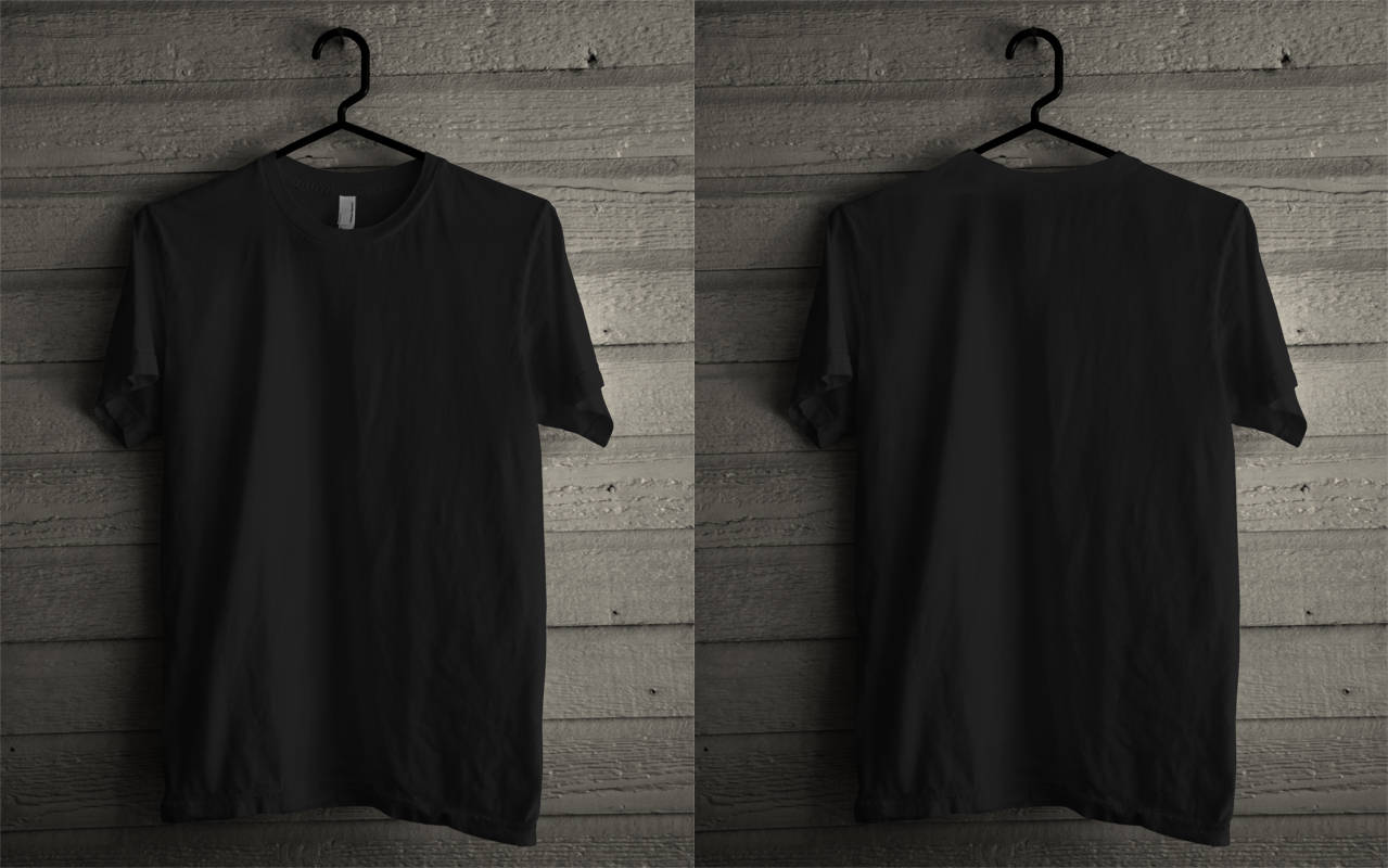 Download Populer 21+ Template Kaos Hitam Polos Free