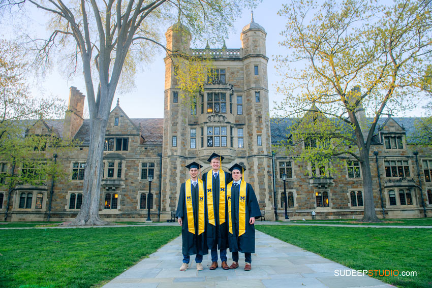 University of Michigan College Graduation Pictures at Law Quad by SudeepStudio.com Ann Arbor College Graduation Photographer