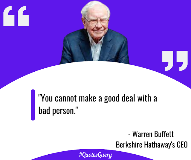 "You cannot make a good deal with a bad person."