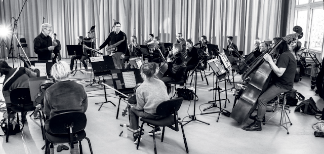 Recording session - Ola Asdahl Rokkones, Arktisk Filharmoni, Per Kristian Skalstad (Photo: Lasse Jangas)