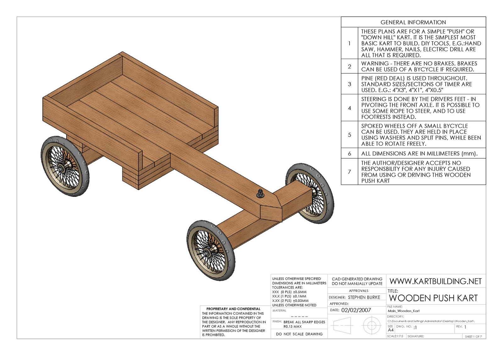 wooden go kart plans free download